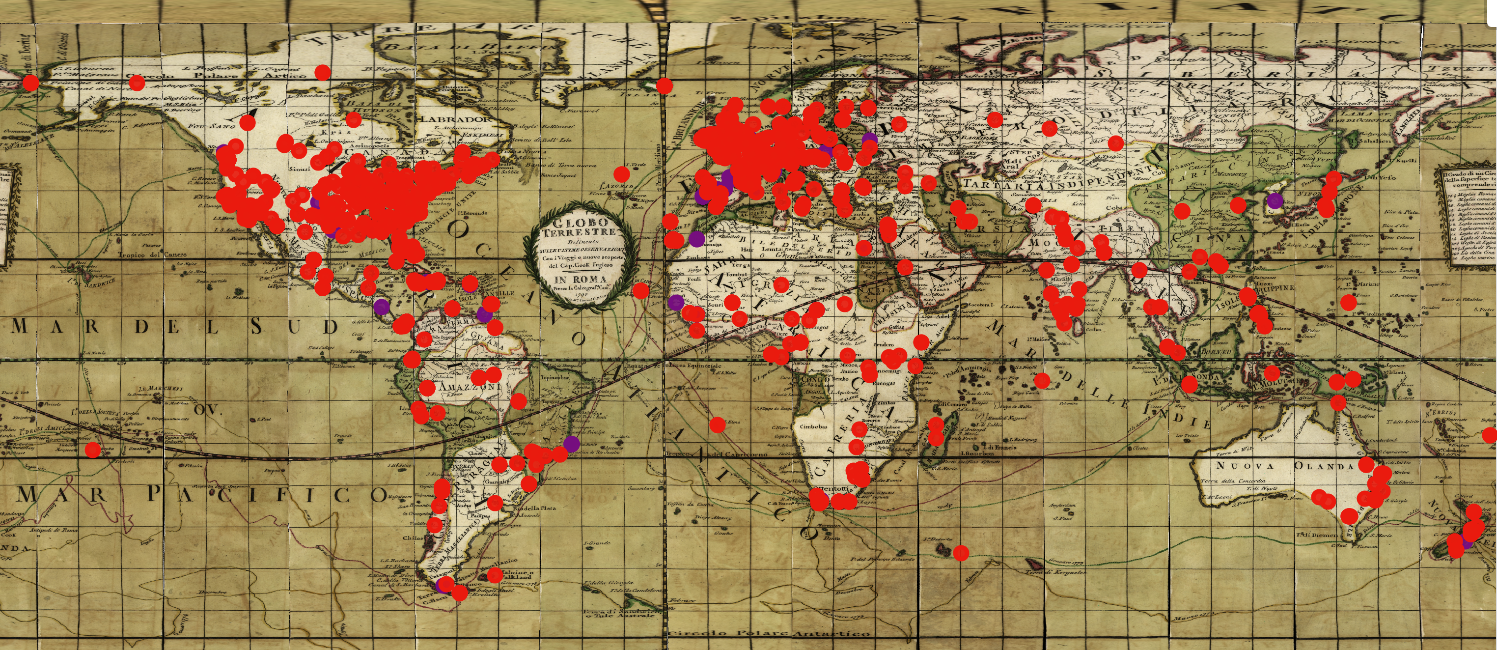 Comparative map showing Crusoe and Cruising