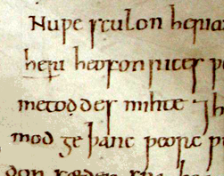 Caedmon's Hymn: Winchester Cathedral I folio 81r